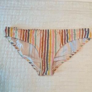 Madewell Bikini bottoms- rainbow striped, seersucker style